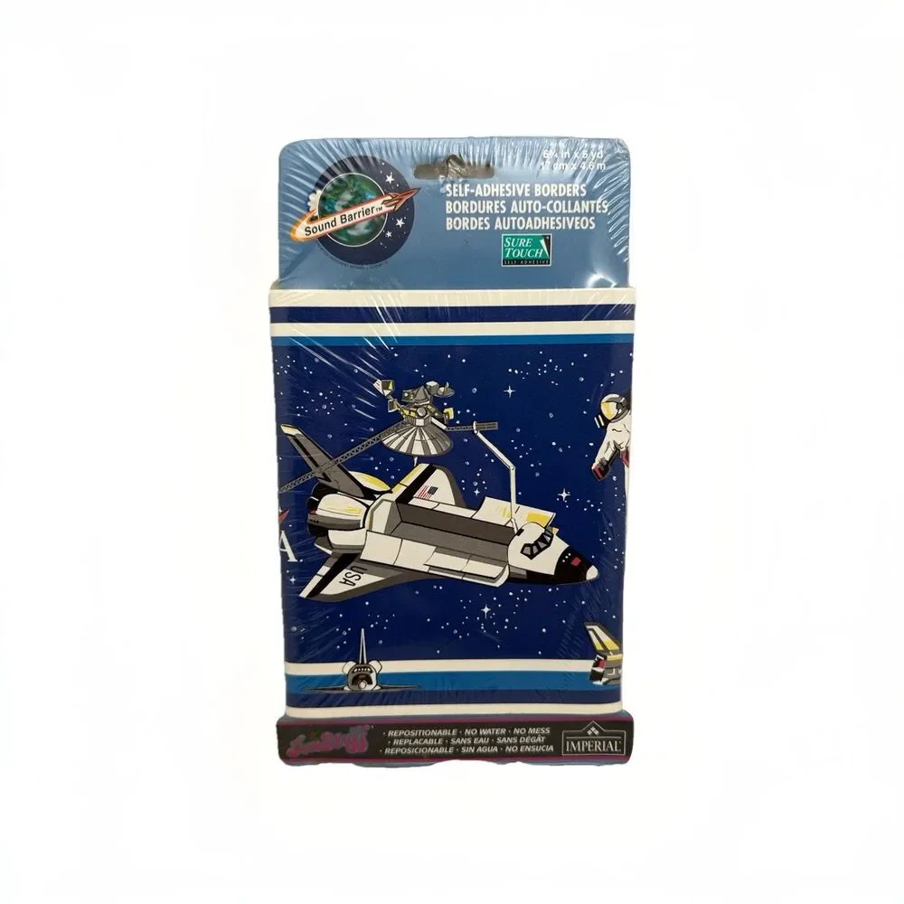 NASA Outer Space Moon Shuttle Border Self Adhesive Sound Barrier Imperial